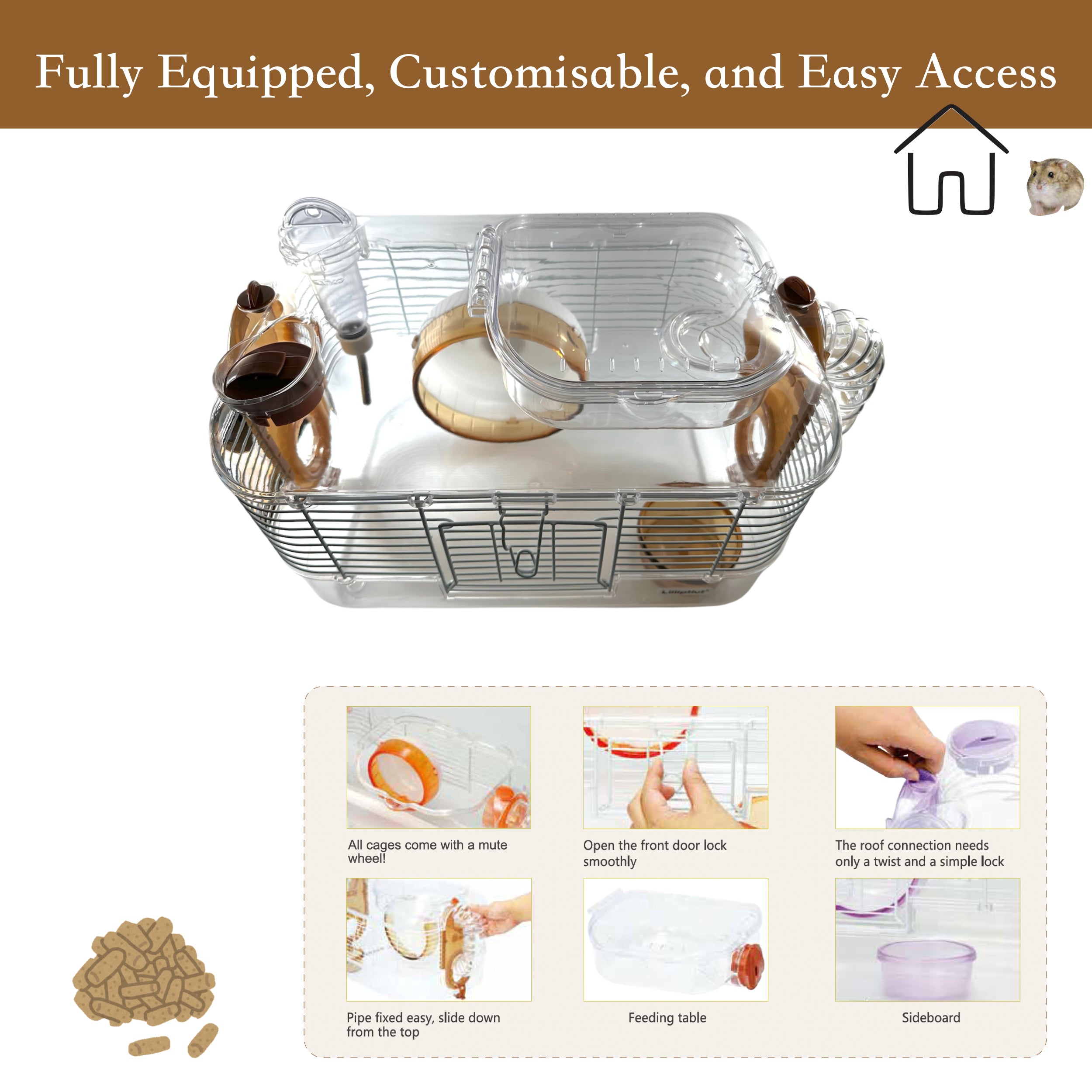LillipHut Hamster Cage Medium